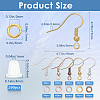 SOFPLATE 200Pcs 5 Color Brass Earring Hooks KK-SP0001-42-2