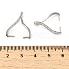 Rhodium Plated 925 Sterling Silver Micro Pave Clear Cubic Zirconia Ice Pick Pinch Bails STER-NH0001-52P-3