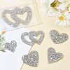 Fingerinspire 6Pcs 6 Style Heart Glitter Hotfix Rhinestone DIY-FG0002-28-6