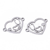 Valentine's Day 201 Stainless Steel Links Connectors STAS-N091-114-2