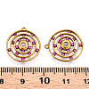 Brass Micro Pave Clear Cubic Zirconia Pendants ZIRC-Q021-009C-02-NF-3
