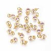 Brass with Single Cubic Zirconia Charms ZIRC-F095-03G-03-1