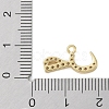 Rack Plating Brass Micro Pave Clear Cubic Zirconia Pendants KK-A224-03Q-G-3