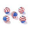 Independence Day Natural Wood Beads X1-WOOD-K006-B01-1