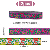 Ethnic Style Polyester Ribbons OCOR-WH0079-66B-2