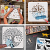 3Pcs 3 Styles PET Hollow Out Drawing Painting Stencils DIY-WH0394-0052-4