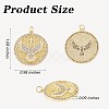 5Pcs Brass Micro Pave Clear Cubic Zirconia Pendants ZIRC-SZ0004-46-7