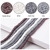   8 Strands 4 Colors Flat Round Eco-Friendly Handmade Polymer Clay Beads CLAY-PH0001-77-4