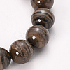 Natural Black Wood Lace Stone Beaded Stretch Bracelets BJEW-Q692-25-10mm-2