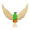 Golden Alloy Enamel Bird Eagle/Hawk Charm Big Pendants ENAM-J091-01G-1