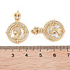 Brass Micro Pave Cubic Zirconia Pendants KK-C051-37G-3