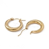 201 Stainless Steel Hoop Earrings with 304 Stainless Steel Pins for Women EJEW-B016-11G-2