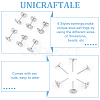 Unicraftale 84Pcs 6 Style 201 Stainless Steel Stud Earring Findings STAS-UN0057-42-4