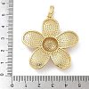 Rack Plating Brass Micro Pave Clear Cubic Zirconia Pendants KK-G515-47G-3