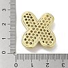 Rack Plating Brass Micro Pave Clear Cubic Zirconia Pendants KK-R163-05X-G-3