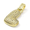 Brass Micro Pave Clear Cubic Zirconia Pendants KK-M279-01G-L-2