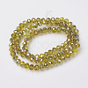 Electroplate Transparent Glass Beads Strands EGLA-A034-T3mm-S02-2