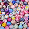 Printed Round Silicone Focal Beads SI-JX0056A-194-4