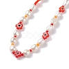 Natural Pearl Beaded Necklace NJEW-TA00018-04-4