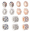 PandaHall 14Pcs 7 Style Zinc Alloy Rhinestone Beads ALRI-PJ0001-01-9