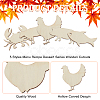 Olycraft 100Pcs 5 Styles Unfinished Wooden Cutouts WOOD-OC0002-90-4