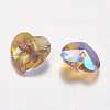 Faceted Glass Rhinestone Charms RGLA-F054-6x6-223PS-2