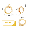 DICOSMETIC 20Pcs Brass Hoop Earrings KK-DC0002-99-2