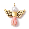 Resin Imitation Pearl Pendants PALLOY-JF02565-11-1