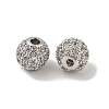 Brass Micro Pave Clear Cubic Zirconia Beads ZIRC-R113-01A-P-2