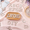 2 Sets 2 Colors Letter A-Z Imitation Pearl Cloth Patches PATC-TA0001-01-15