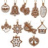 Christmas Theme Plastic Pendant Decorations HJEW-SZ0001-05-1