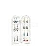 Acrylic Earring Display Folding Screen Stands with 2 Folding Panels PAAG-PW0011-03B-1