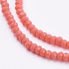 Opaque Solid Color Glass Bead Strands X-GLAA-F078-A03-3