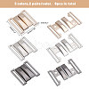 CHGCRAFT 6 Pairs 3 Colors Alloy Interlocking Clasps FIND-CA0009-21-2