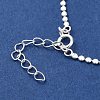 925 Sterling Silver Flat Round Link Chain Bracelets for Women BJEW-E101-01S-09-4