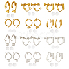 Brass Clip-on Earrings Findings KK-TA0007-66-2