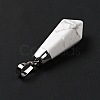 Natural Howlite Pointed Pendants G-P474-02P-09-4