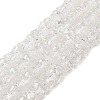 Transparent Crackle Glass Beads Strands GLAA-D025-01K-1