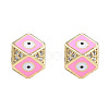 Brass Micro Pave Clear Cubic Zirconia Beads KK-N227-91C-2