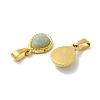 Natural Amazonite Faceted Teardrop Charms STAS-P361-01G-03-2