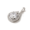 Micro Pave Clear Cubic Zirconia Pendants KK-S351-02P-01-2