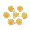 Transparent Spray Painted Glass Charms GLAA-S054-25-1