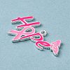 Breast Cancer Pink Awareness Ribbon Theme Alloy Enamel Pendants ENAM-A147-01H-2