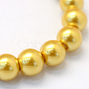 Baking Painted Pearlized Glass Pearl Round Bead Strands X-HY-Q003-4mm-31-2