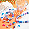 GOMAKERER 112Pcs 16 Style Food Grade Eco-Friendly Silicone Beads SIL-GO0001-01-4