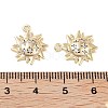 Brass Micro Pave Clear Cubic Zirconia Pendants KK-Z059-13G-3