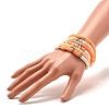 Synthetic Hematite & Polymer Clay Hieishi Stretch Bracelets Set for Women BJEW-JB07430-4