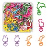 40Pcs 4 Style Spray Painted Eco-Friendly Alloy Swivel Snap Hooks Clasps FIND-LS0001-51-2
