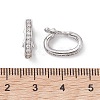 Brass Micro Pave Clear Cubic Zirconia Twister Clasps KK-K360-28P-3