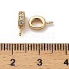 Oval Rack Plating Brass Micro Pave Cubic Zirconia Pendant Bails KK-S397-16G-3